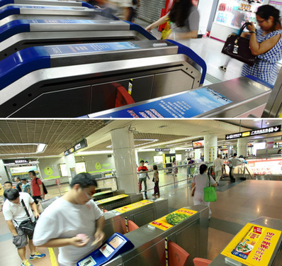 廣州地鐵閘機貼廣告