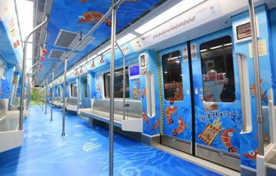 昆明地鐵1、2、6號線列車車廂內(nèi)廣告