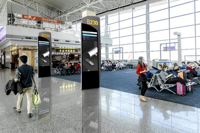 國(guó)內(nèi)國(guó)際登機(jī)口雙面航線刷屏廣告