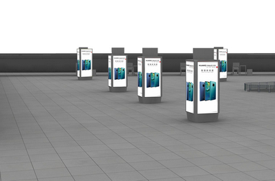 三層國內值機大廳扶梯入口四面包柱燈箱廣告 三層國內值機大廳扶梯入口四面包柱燈箱廣告