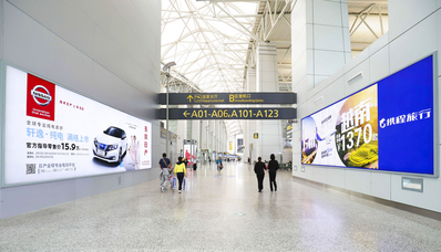 廣州機(jī)場(chǎng)出發(fā)主樓墻體燈箱廣告