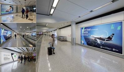 香港機場到達(dá)區(qū)燈箱廣告