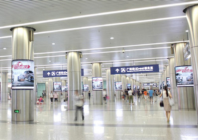 廣州東站進(jìn)站大廳包柱燈箱廣告 廣州東站進(jìn)站大廳包柱燈箱廣告